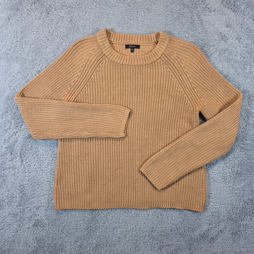 Quince Camel/Tan Crewneck Knit Sweater